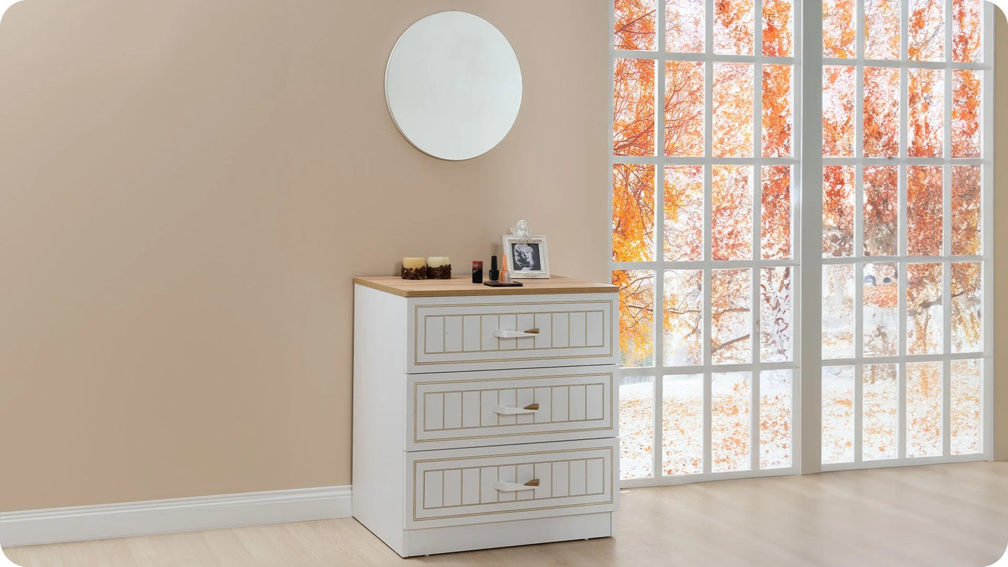 Cameretta completa per ragazzo "Mango" con letto 120x200 stile essenziale bianco
