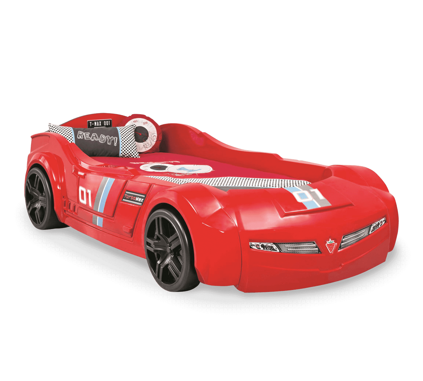 Turbo Max Auto Bettauto für Kinder (Rot) (90x195 cm)