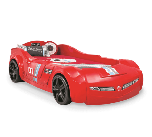 Turbo Max Auto Bettauto für Kinder (Rot) (90x195 cm)