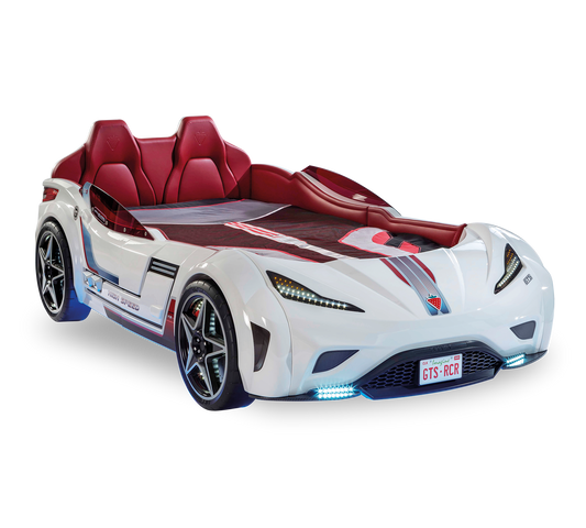 Gts Autobett für Kinder – (weiß) (99 x 191 cm)