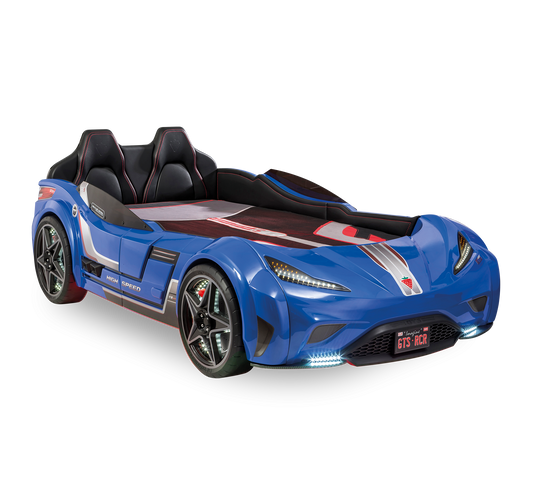 Gts Autobett für Kinder – (Blau) (99 x 191 cm)