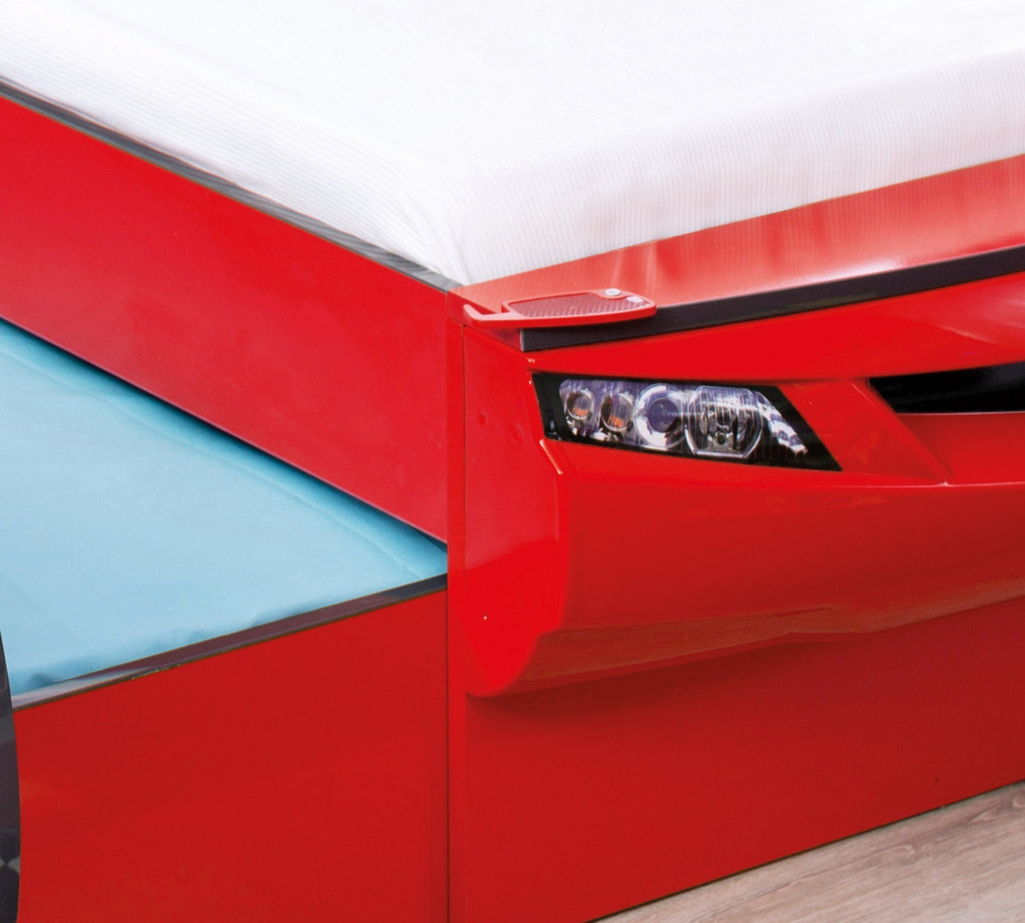 Coupé Autobettauto für Kinder (mit Freundbett) (rot) (90x190 - 90x180 cm)