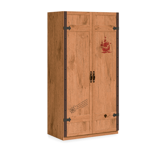 2-türiger Piraten-Kleiderschrank