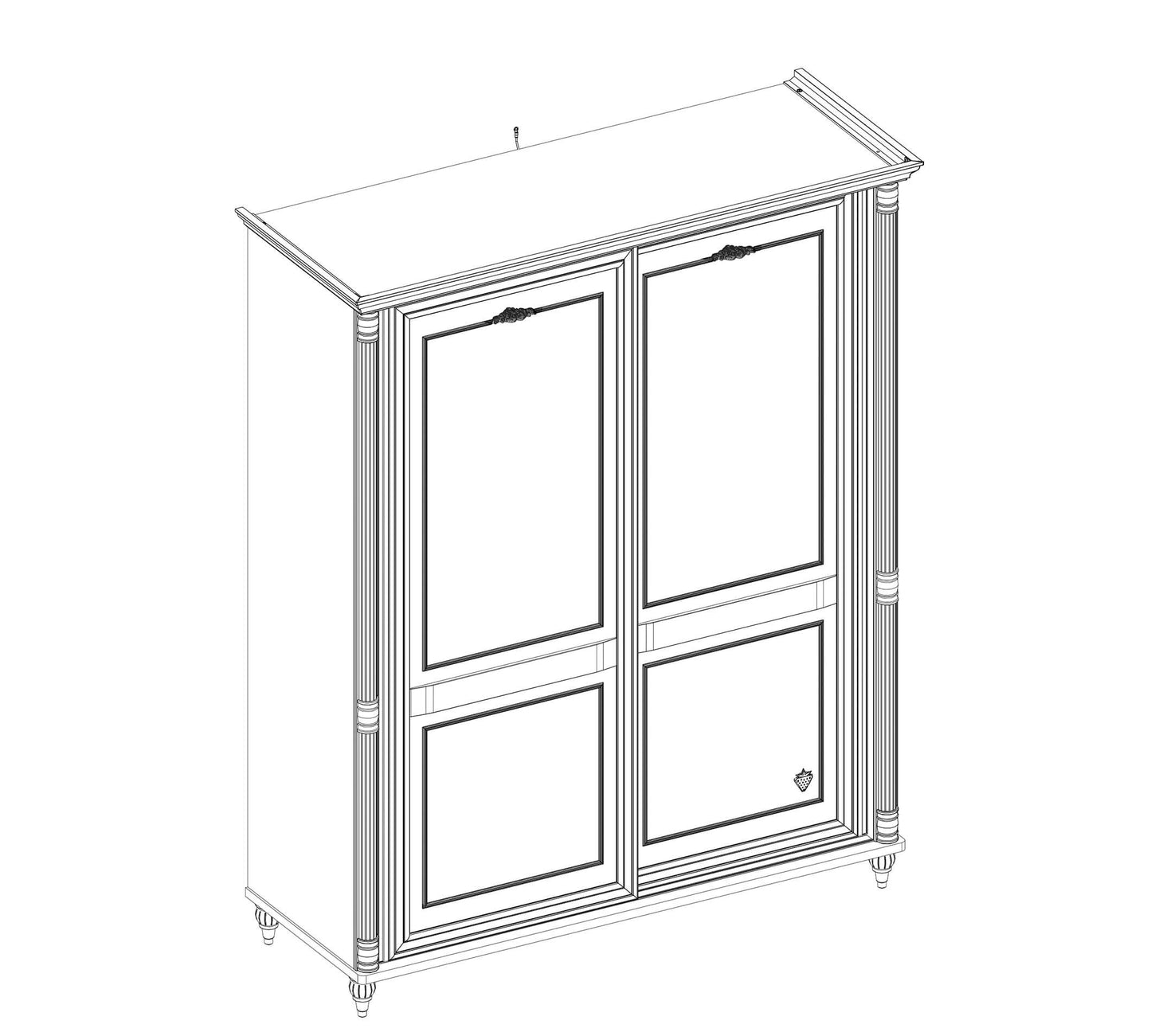 Romantischer Schiebeschrank