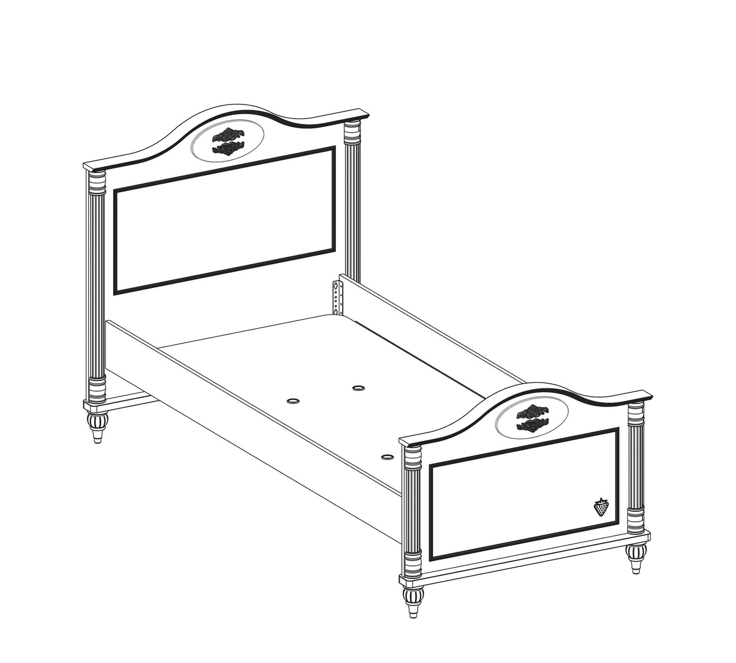 Letto Romantic (100x200 Cm)