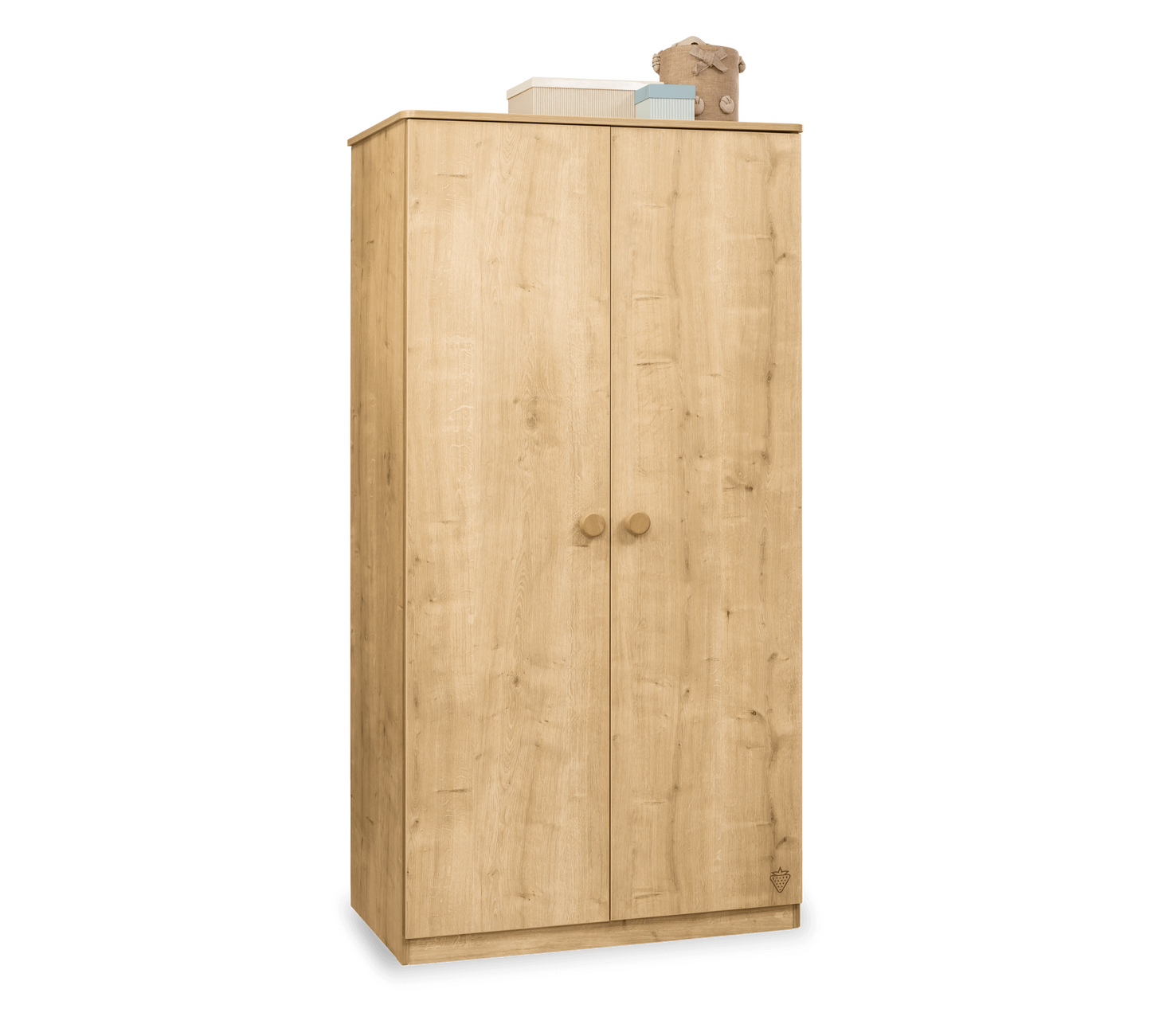 Kleiderschrank mit 2 Türen in Mokka