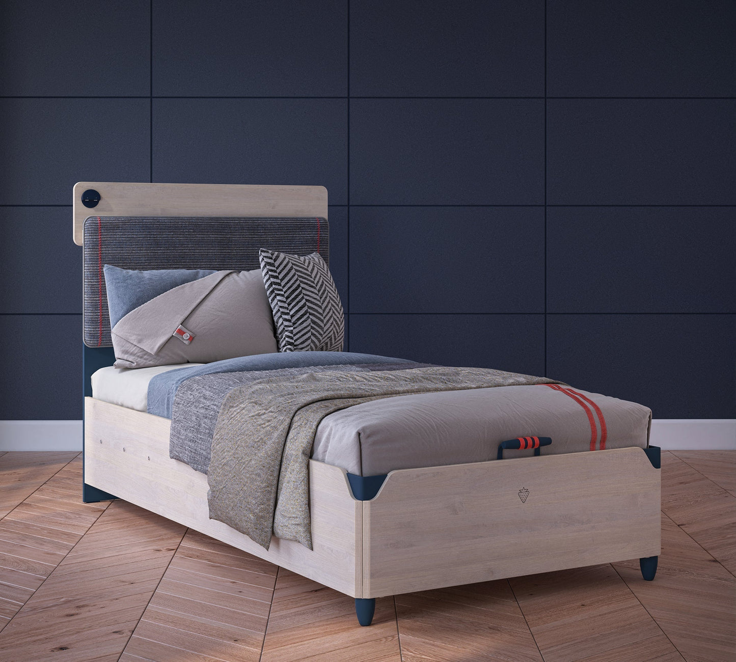Letto Line Trio Con Rete (120x200 Cm)