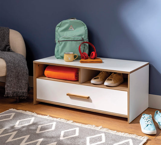 Moderater Ottoman mit Schublade