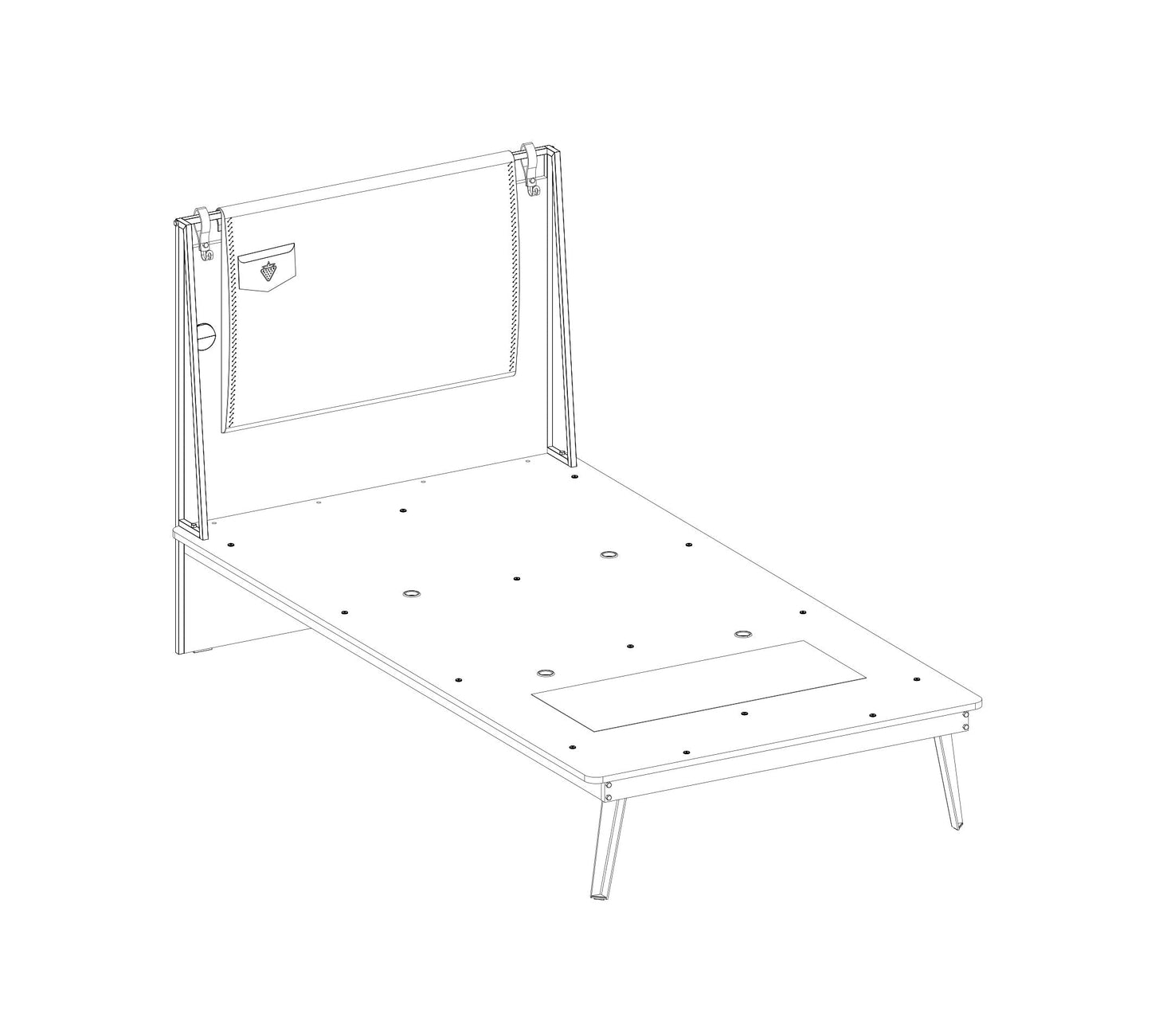 Letto Linea Dark Metal (100x200 Cm)