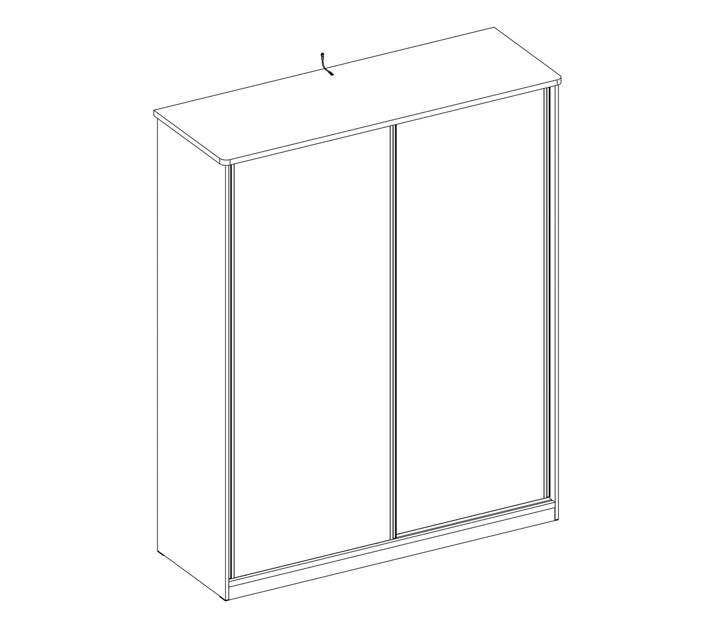 Weißer Schiebeschrank
