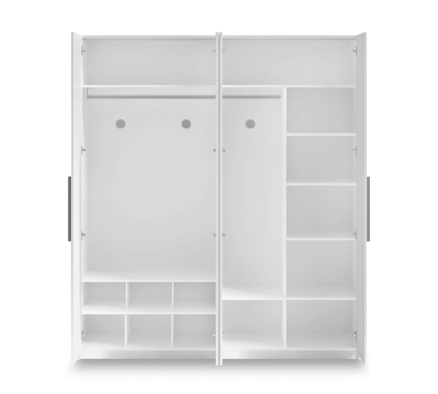 Weißer 4-türiger Kleiderschrank