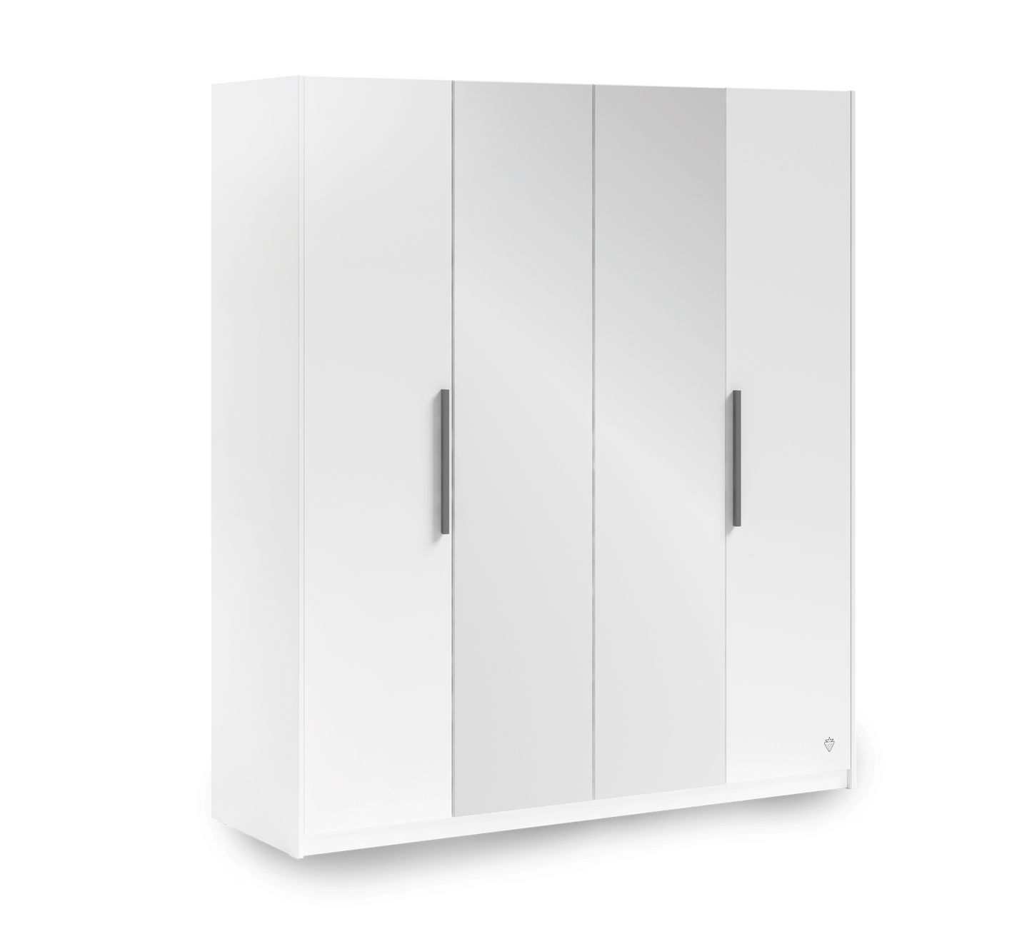 Weißer 4-türiger Kleiderschrank