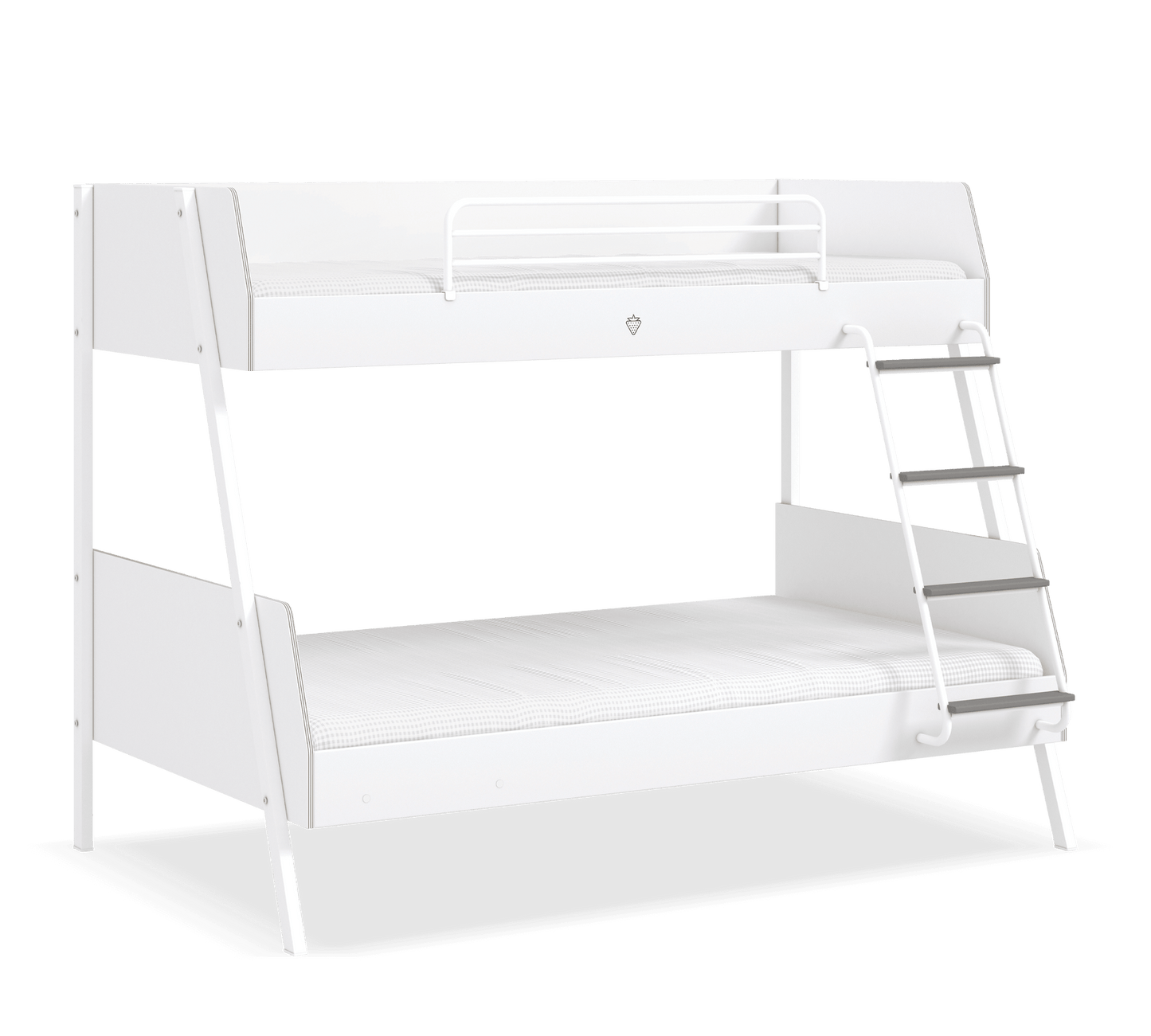 Grand lit superposé blanc (90x200-120x200 Cm)