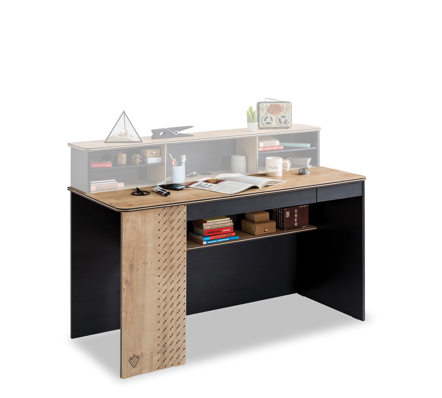 Großer Studioschreibtisch Schwarz