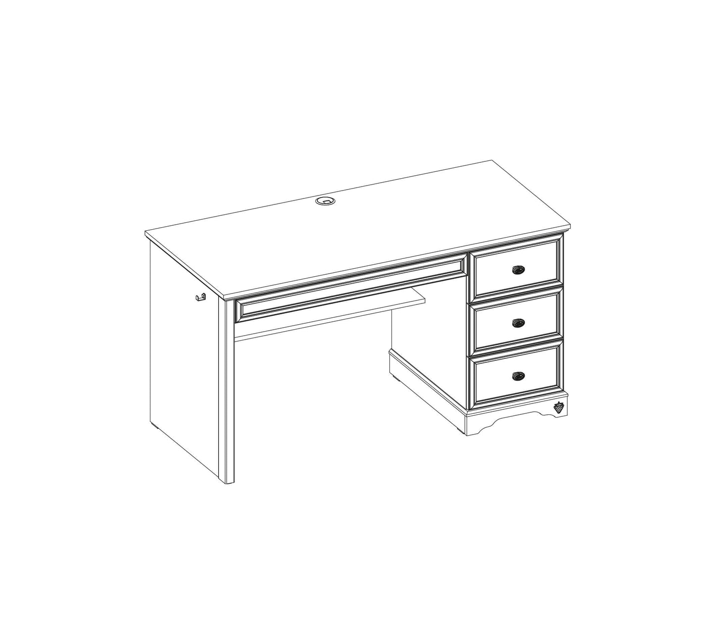 Bureau d'étude blanc rustique