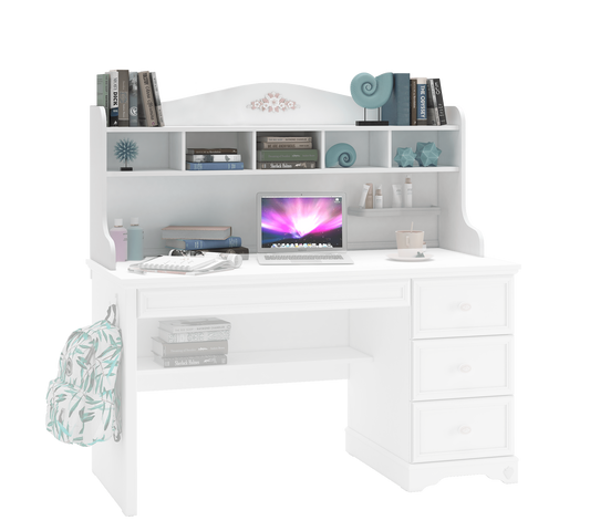 Rustikales weißes Arbeitszimmer