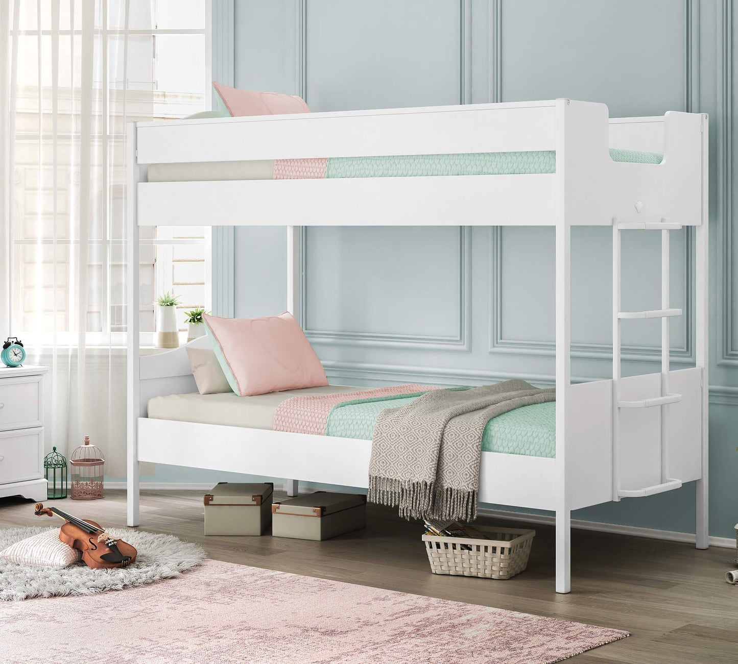 Line Letto A Castello Bianco (90x200 Cm)