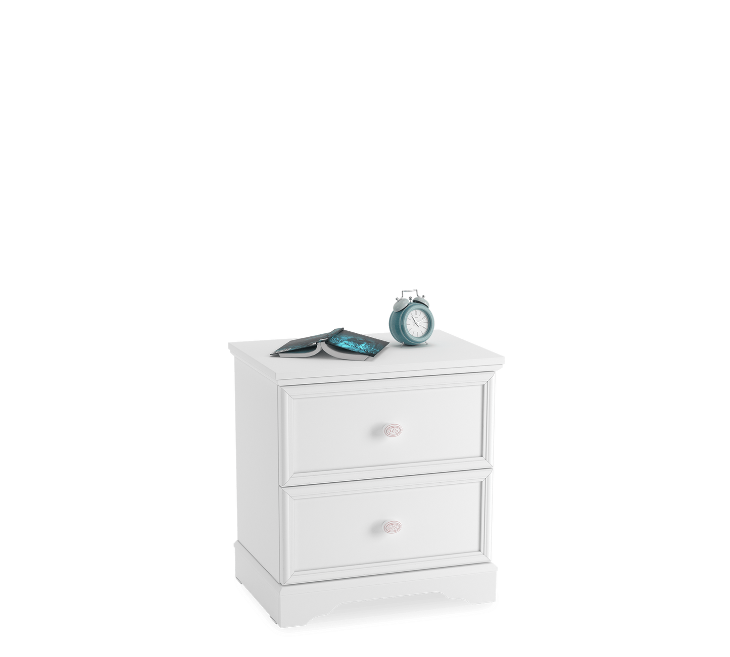 Comodino bianco rustico