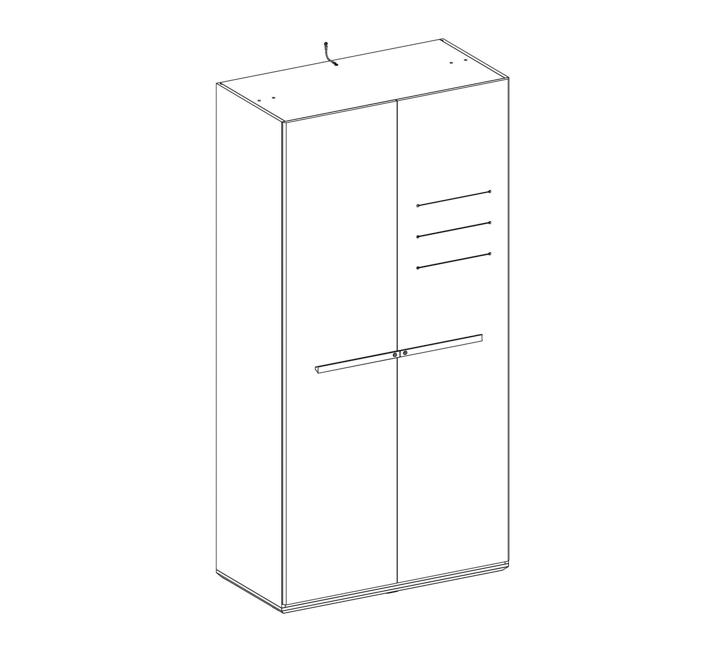 Duo 2-türiger Kleiderschrank