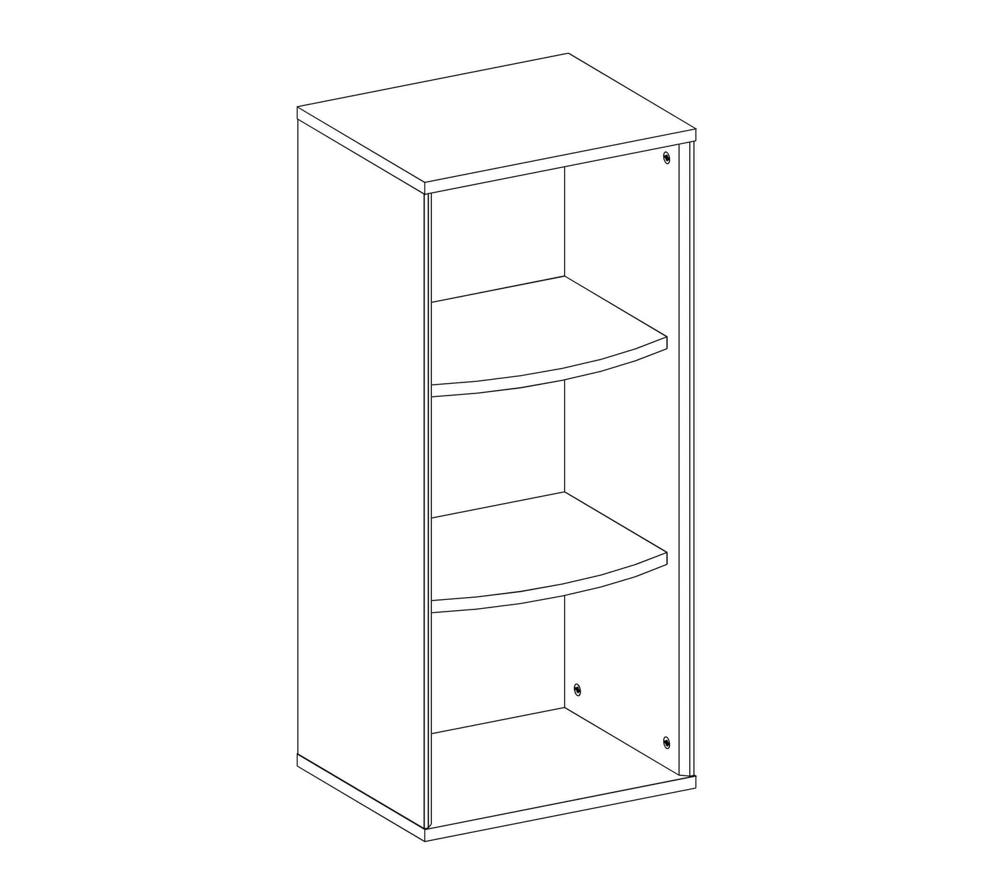 Duo-Kleiderschrank ohne Kapuze
