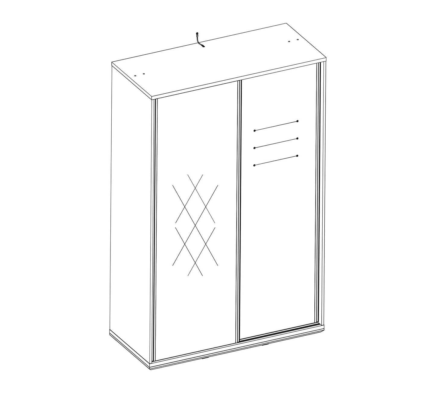 Petite armoire coulissante Duo