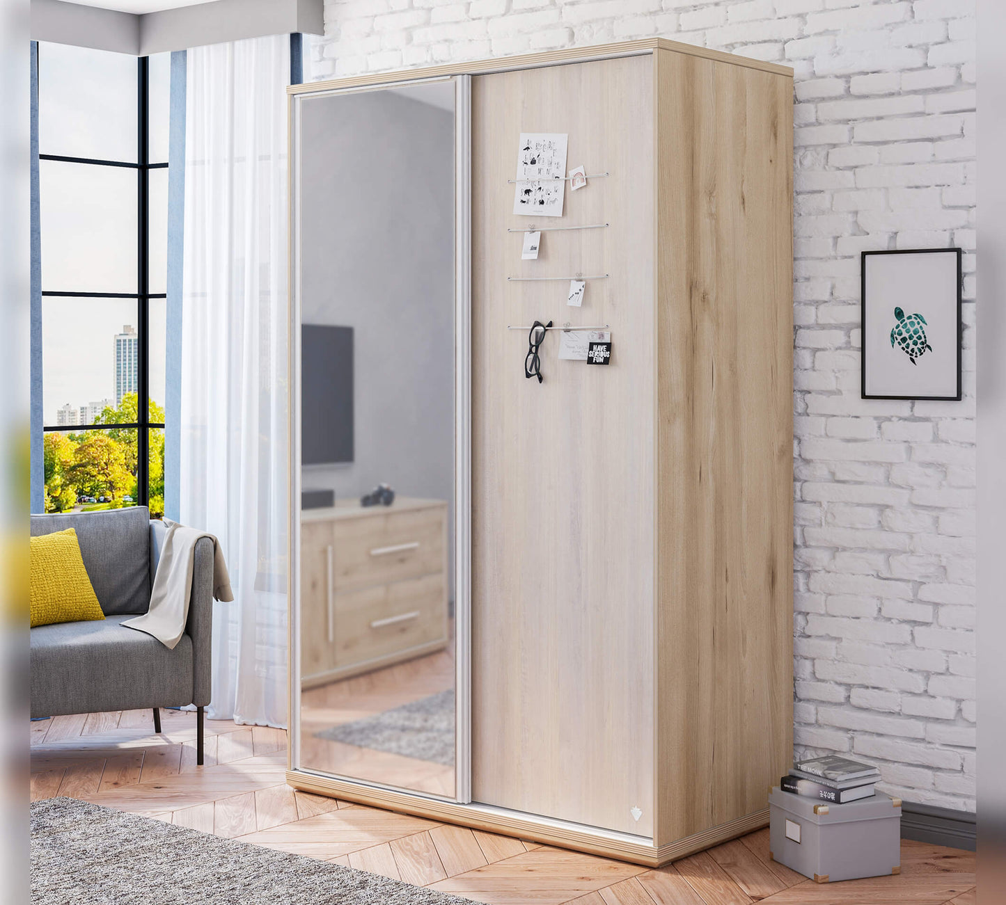 Petite armoire coulissante Duo