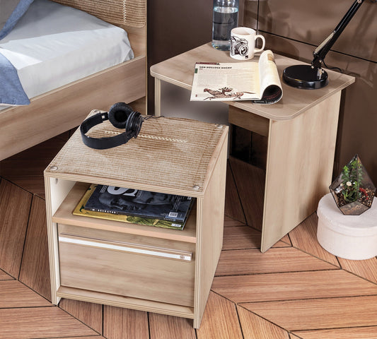 Duo-Nachttisch mit Regal