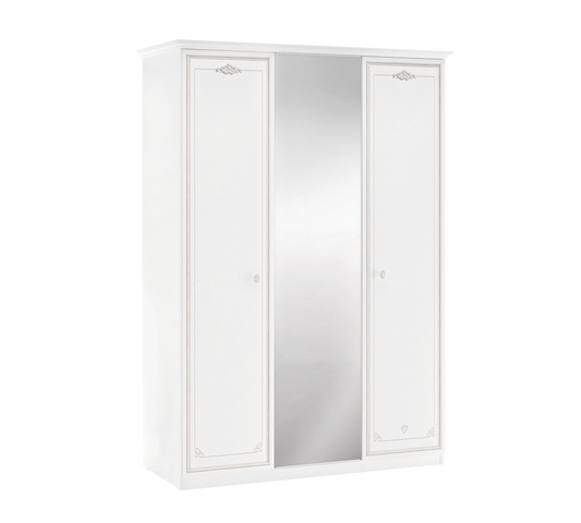 3-türiger Kleiderschrank (grau) Grey Selena