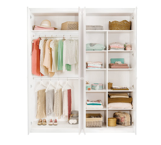 4-türiger Kleiderschrank (grau) Grey Selena