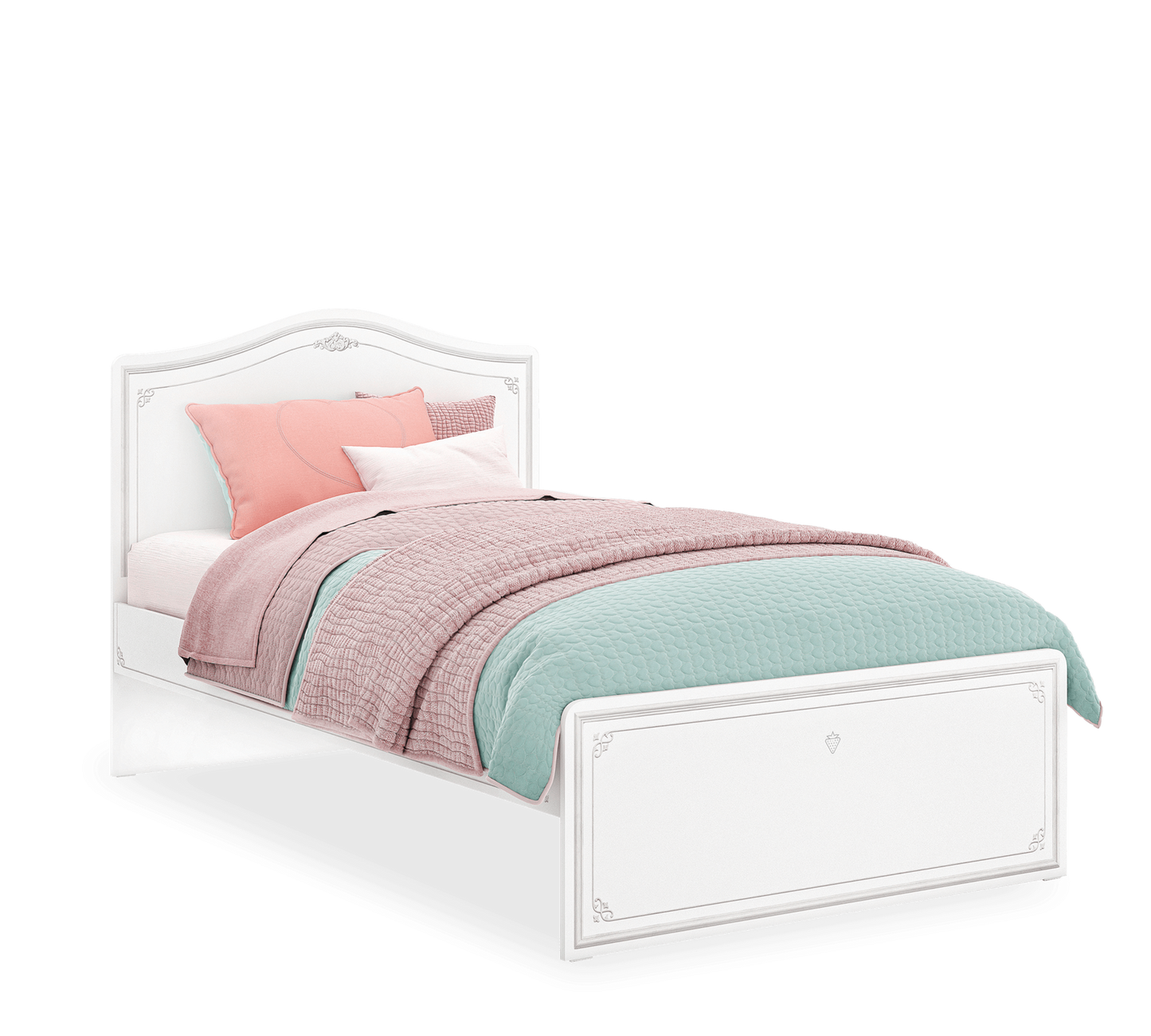 Letto Selena Grey (Grigio) (120x200 Cm)