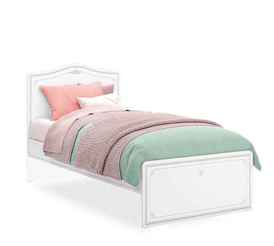 Letto Selena Grey (Grigio) (100x200 Cm)