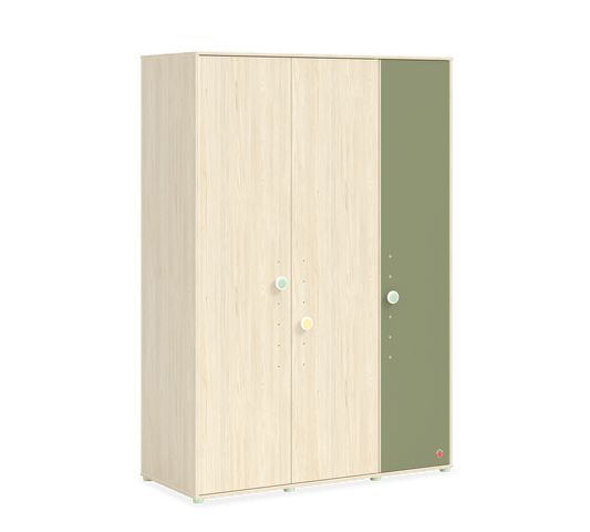 Montes Natural 3-türiger Kleiderschrank