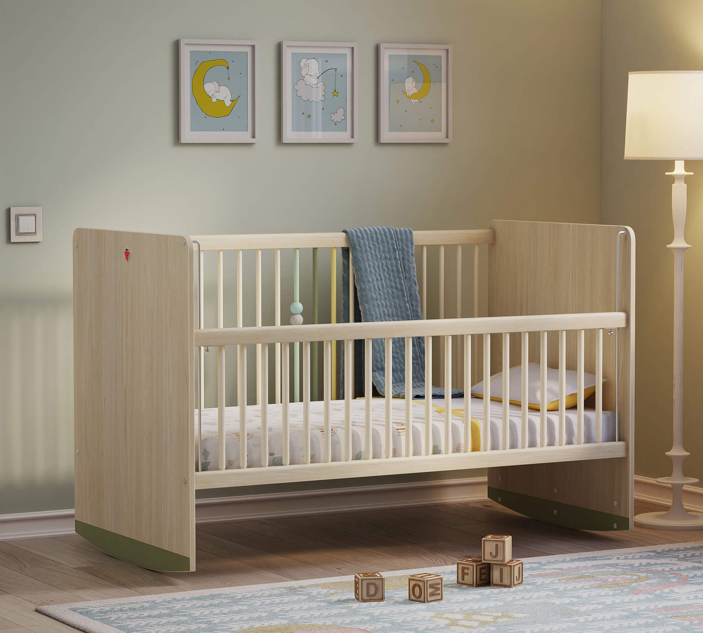 Montes Natural Lift Babybett (70x140 cm)