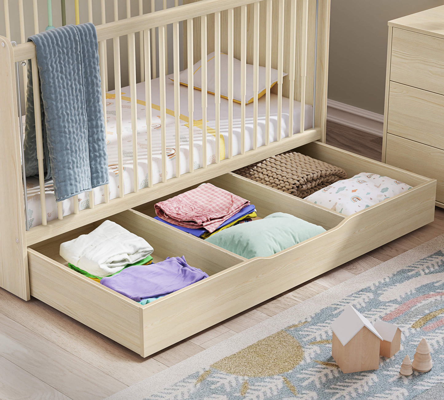 Montes Natural Lift Babybett (70x140 cm)