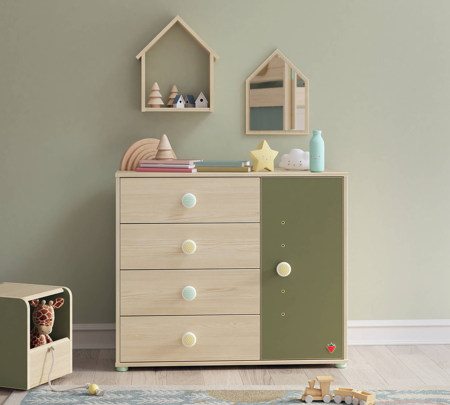 Montes Natural Kommode mit Deckel