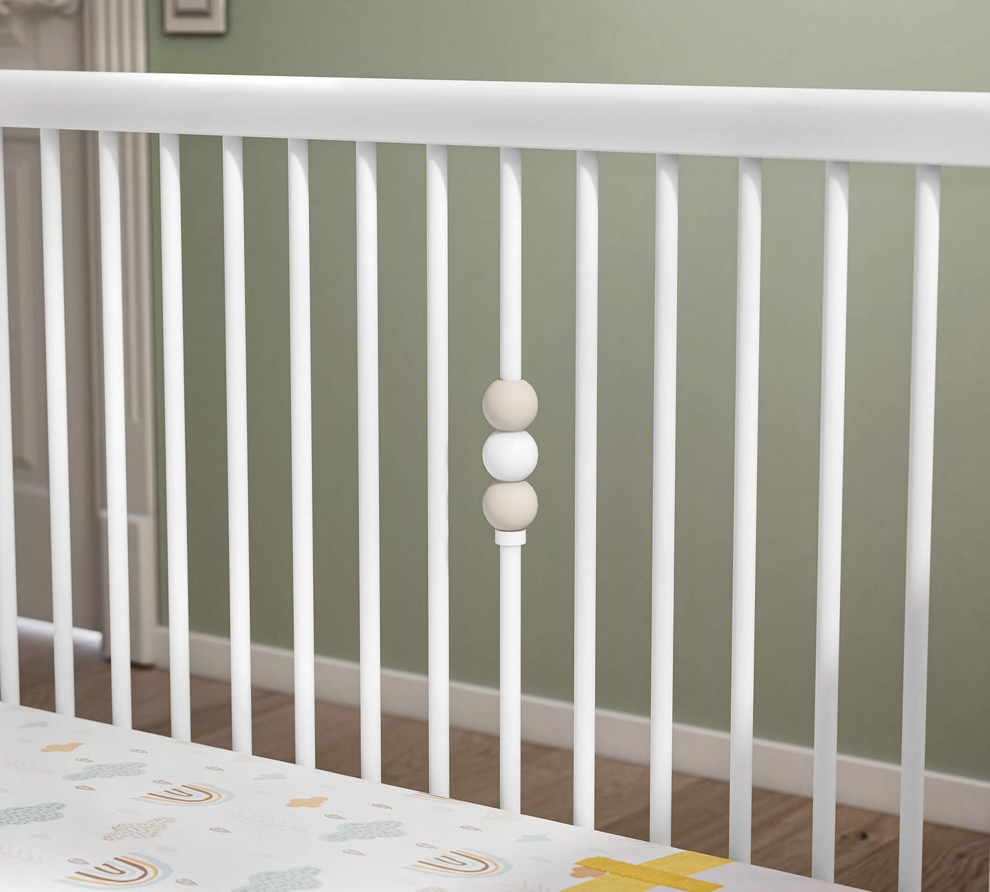 Montes White Lift Kinderbett für Babys (70x140 cm)