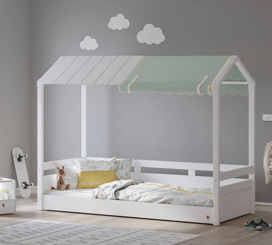 Tetto semi-in legno bianco Montes