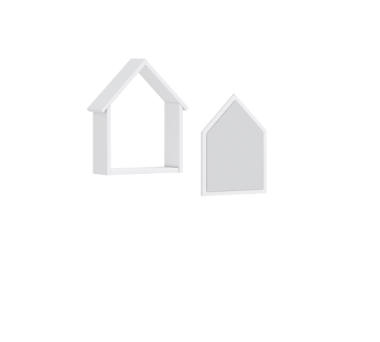 Montes weißes Zaunspiegel-Set