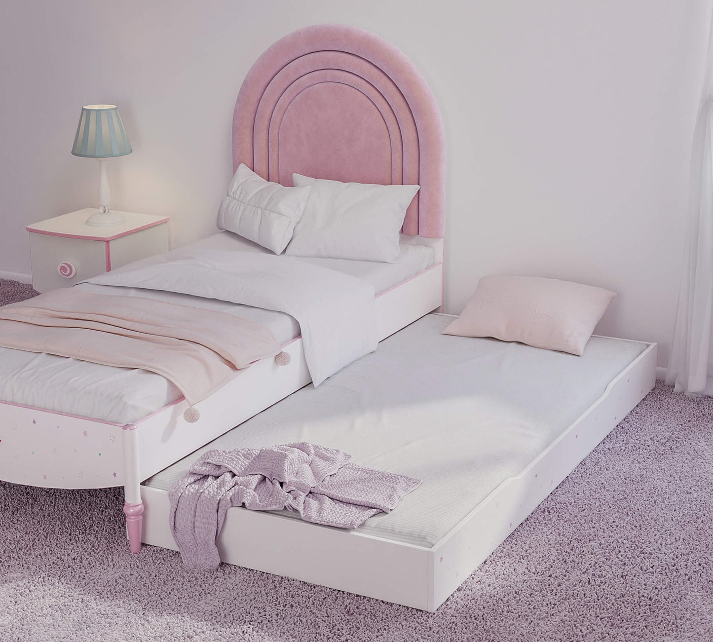 Ausziehbares Prinzessinnenbett (90 x 190 cm)