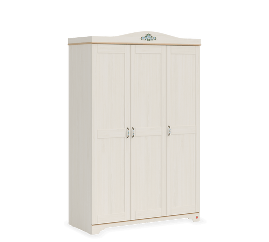 Flora (Neu) 3-türiger Kleiderschrank