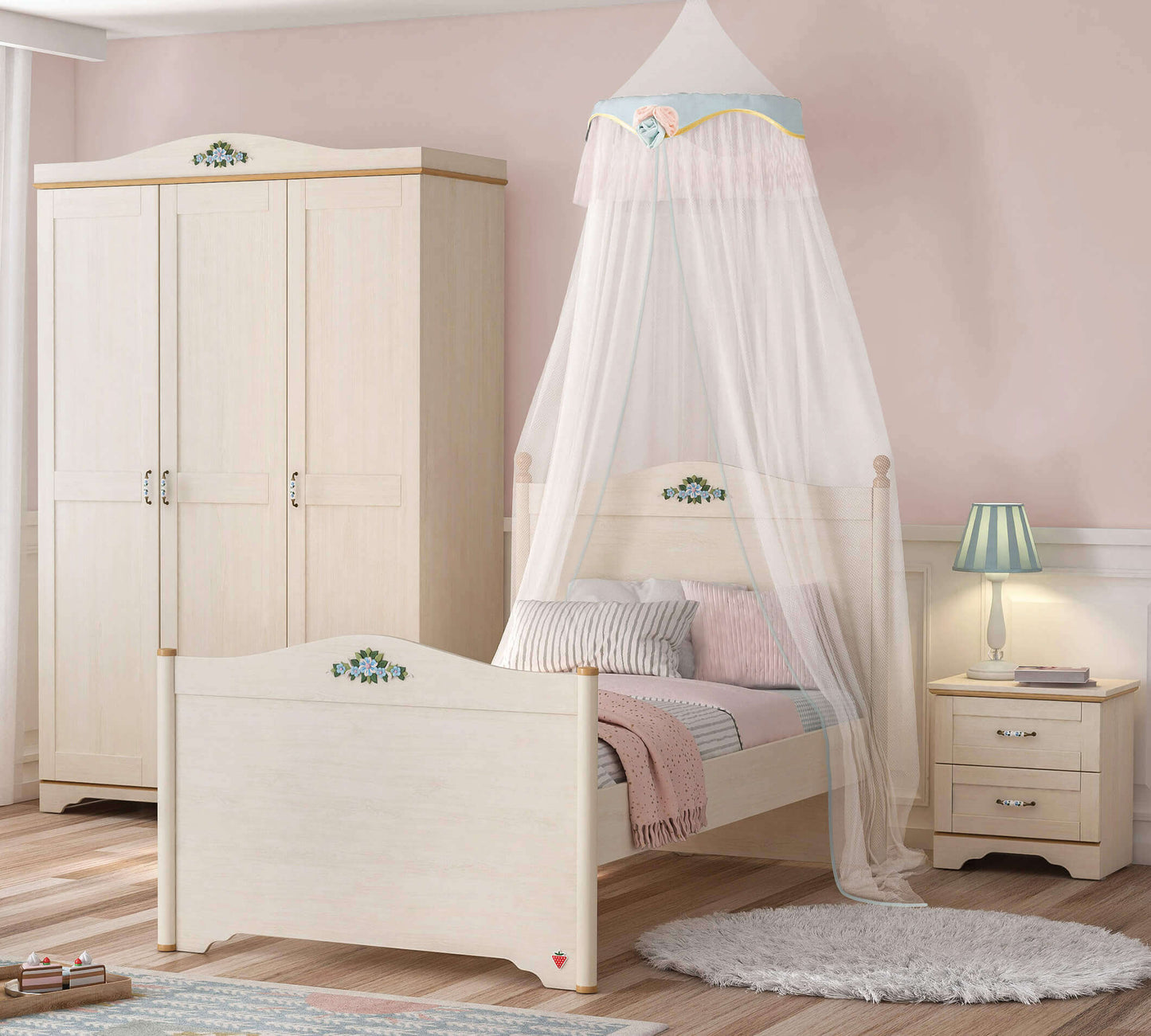 Flora (Neu) Bett (100x200 cm)