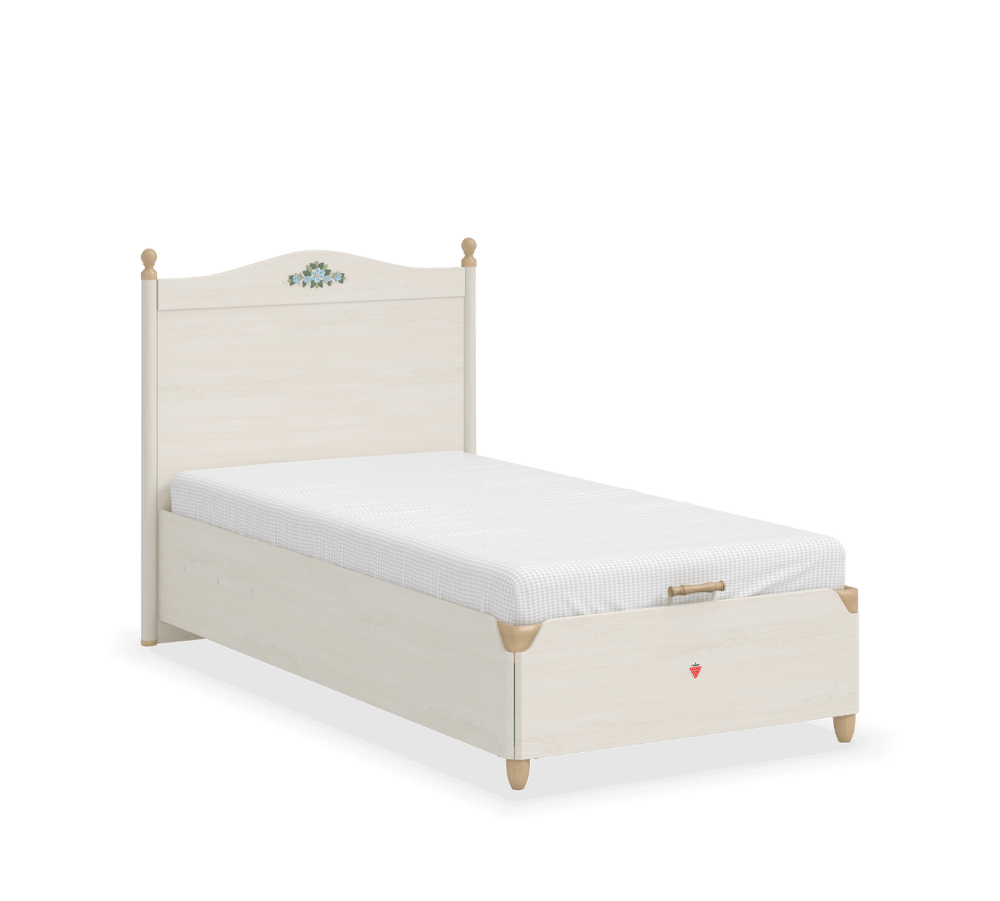 Flora (Neu) Bett mit Lattenrost (100x200 cm)