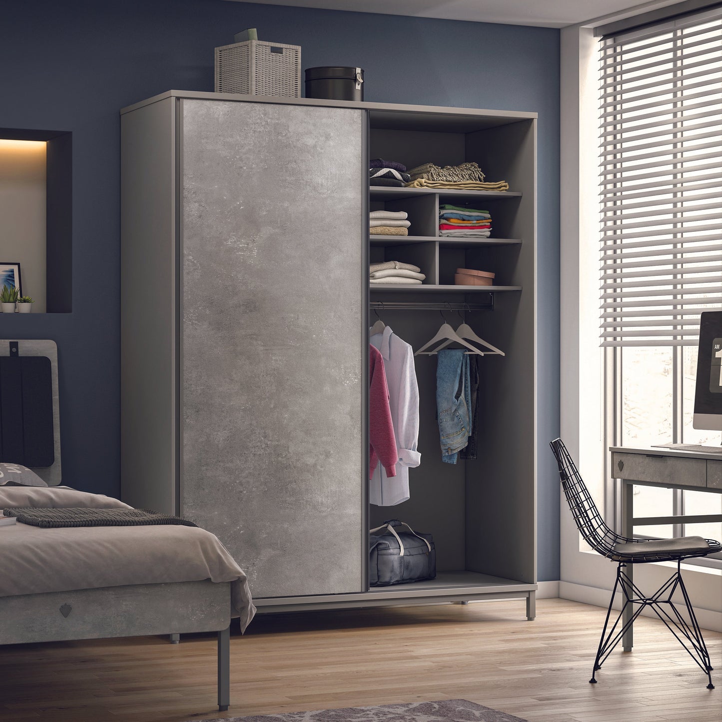Schiebeschrank Space Grau