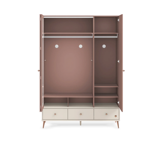 Elegance 3-türiger Kleiderschrank