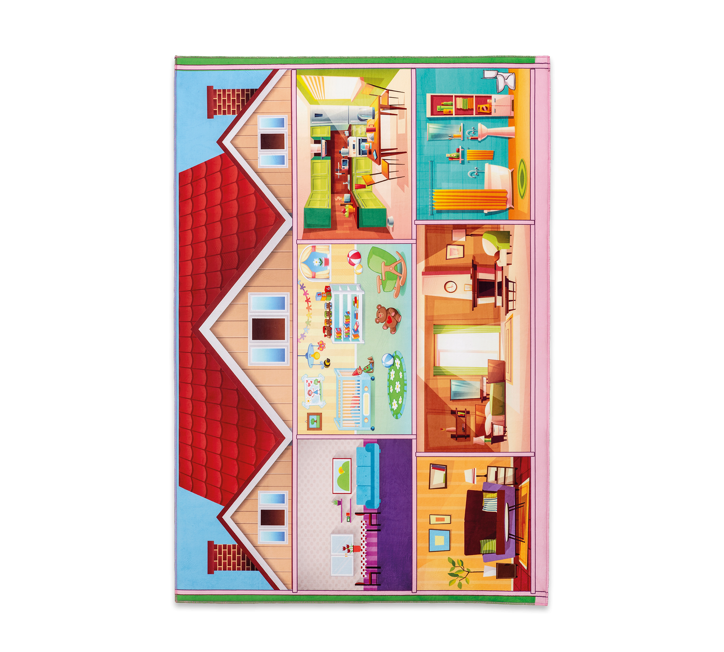 Tappeto Soft Play House (100x150 Cm)