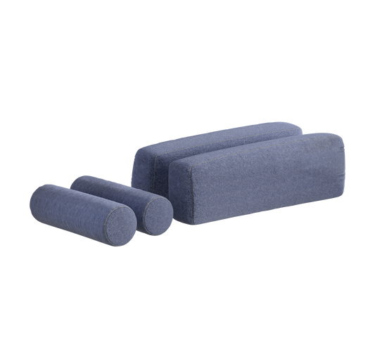 Blaues Tagesbettkissen