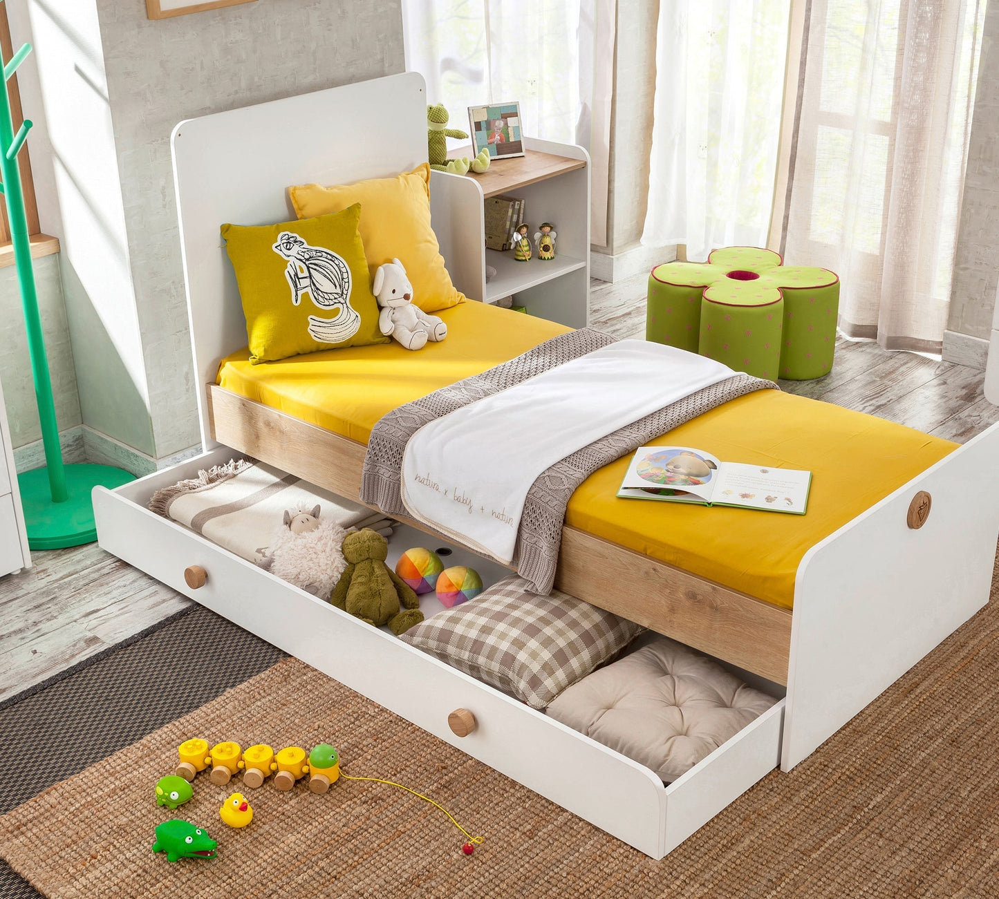 Natura Baby SL umbaubares Kinderbett (mit Elternbett) (80x180 cm)