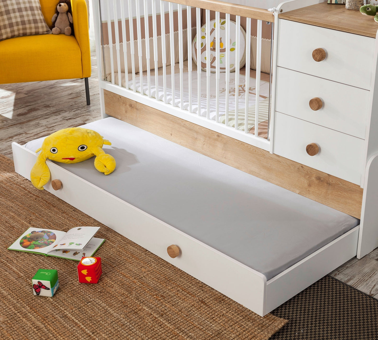 Natura Baby SL umbaubares Kinderbett (mit Elternbett) (80x180 cm)