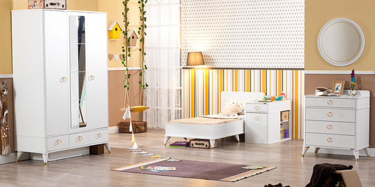 Cameretta completa da neonato con lettino evolutivo modello "Masal"