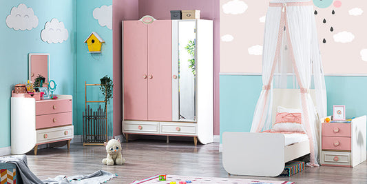 Cameretta completa da neonato con lettino crescita mod. "Oyku"